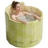 BONJUME Vasca da Bagno Pieghevole, per Adulti, 80x70 cm (LxA) Vasca Portatile con Schienale Ergonomico a C per Bagno Caldo e Freddo Ideale per Doccia Piccoli Spazi Spa e Bagno di Ghiaccio