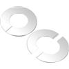 M METERXITY Flangia A Parete Divisa Con OD 2,8/70mm 2pz | 304 Acciaio Inossidabile, Piastra Scudata Rotonda Con Adesivo Coperture, Per Tubi Dell'Acqua/Rubinetti