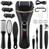 Foydream Pedicure Elettrico,Calli Piedi Rimozione con 3 Rulli Ricaricabile Raspa Piedi Professionale Kit per Piedi Rimozione Calli Pelle Dura Secca (Nero)