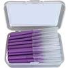 WENYOG Scovolini Dentali 30 pezzi di spazzolini interdentali for la pulizia dei denti(0.7mm purple)