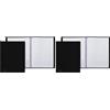 Favorit, Portalistino, 50 Buste Lisce, 22 x 30cm, Nero (Confezione da 2)