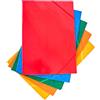 Dohe - Cartelle in Cartone (5 pz.) - Chiusura con Elastici e Alette, 5 Colori, Formato 24,5x34 cm, Spessore 600 g/m², Materiale da Ufficio