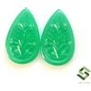 SBI Gems Coppia Di Intaglio In Onice Verde Naturale 22x13 Mm 14,50 Cts Gemme Sfuse
