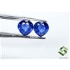 Sbi Gems 5x5 MM Naturale Zaffiro Blu Forma Cuore Taglio Paio 1.53 Cts Sfaccettato Loose