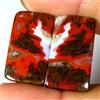 Gemstonedesire Coppia cuscini in agata con cuciture naturali del Marocco 30,60 ct cabina 13x...