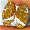 Gemstonedesire 39,50Cts.100%Agata Radice di Palma Naturale Ovale Abbinata Coppia 16x33x3mm C...