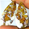 Gemstonedesire 34,00 ct.100% naturale radice di palma agata pera abbinata coppia di gemme 15...