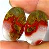 Gemstonedesire 31,60 ct naturale Marocco cucitura agata coppia ovale cabochon 14x24x5 mm pie...