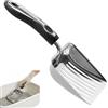 Astralong Paletta Lettiera Gatto in Acciaio Inox, Setaccio Sabbia Gatto in Metallo con Gomma Manico Lungo, Dimensioni dei pori 5mm, Lunghezza 26 cm