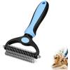 XiDeShop Spazzola districante per cani e gatti a pelo lungo - Striglia professionale a doppio lato, pettine anti-nodi, rimozione efficace del sottopelo, ideale per Maine Coon, Pastore Australiano, Golden Retri