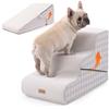 Gardner Pet Scala Cani Pieghevole, 35/43cm, 3 Gradini, Verde Grigio Strisce | Morbido Spugna 35D, Fodera Removibile e Lavabile, Antiscivolo, Impermeabile, per Letto/Divano/Auto