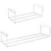 UNICRAFTALE 2 portascarpe estraibile, organizer per il guardaroba, regolabile e retrattile, bianco, da appendere sotto gli armadi, per scarpe, vestiti, utensili da cucina