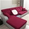 DOTBUY-SHOP Copriseduta Divano Elasticizzato, Jacquard Copri Seduta Divano Elastico Coprisedile Divano Universale Coprisedili per Divano Copri Cuscini Divano (Copri Chaise Longue,Borgogna)