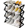 Ahhzyys Generico Scarpiera Per Uso Domestico, Scarpiera Piccola Impilabile, Ideale Per Ingresso, Corridoio E Ripostiglio, Scarpa Da Scarpe a 4 Scarpe Minimalista Scaffale Per Scarpe