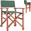 Casaria® Sedia da Regista Pieghevole Legno di Eucalipto Certificato FSC® Braccioli Tessuto Lavabile Altezza di Seduta 46cm Capacità di Carico fino a 160kg Sedia Giardino Esterno