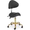 physa wellness & lifestyle physa PHYSA MANNHEIM BLACK_GOLD Sgabello a sella con schienale 51-65 cm 150 kg Nero, oro Sgabello regolabile con schienale