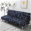 WWQQKJ Copridivani Clic Clac Letto Senza Braccioli 120-210 Elasticizzato Copertura Divano Grigio/Nero 2 Posti Copridivano Senza Braccioli Teli Estivi Universali per Animali(Y,120-150cm/47.2-59in)