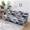 WWQQKJ Copridivani Clic Clac Letto Senza Braccioli 120-210 Elasticizzato Copertura Divano Grigio/Nero 2 Posti Copridivano Senza Braccioli Teli Estivi Universali per Animali(C1,120-150cm/47.2-59in)