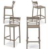 REDÒKASA Set 4 sgabelli in polipropilene FLOW con poggiapiedi H65, MADE IN ITALY, resistente ai raggi UV, design moderno, ideale per sala da pranzo, cucina, bar, ristoranti o giardino (4, Tortora)