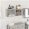 Lumanois Armadietto da Bagno Grigio Cemento 100x25x40 cm in Truciolato, Mobili,Armadietti e portaoggetti,Componenti di arredo,Componenti di arredo bagno, 15.9kg-860106