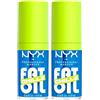 NYX Professional Makeup Gloss Labbra Fat Oil Chillz Gloss Tonalità 18 Polar Peppermint Colorato Idratante Effetto Ghiaccio Lunga Tenuta 12h con Olio di Squalano Lampone Camemoro - 2 Lucidalabbra