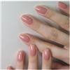 POAHDGCY 24 Pezzi Di Unghie Finte A Testa Tonda Corta Rosa Nudo, Indossabili, Con Copertura Completa, Stampa Sulle Unghie Manicure Fai Da Te(Y22)