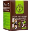 Men's Master Shampoo Colorante Marrone per Capelli | Cura Capelli Con Cheratina e Olio Di Cannabis | Prodotto Unisex per Uomo e Donna | Anticanas | Professionale | 10 Bustine x 25 ml
