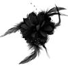 Shengxi Fiori per Capelli, Fiori Clip a Fiore Spilla Fiori Capelli Accessori Capelli Sposa Fiori Finti Fermagli Hawaiani Mollette Capelli Donna per Matrimonio Festa Carnevale Halloween (Nero)
