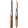 SHEGLAM Fine Line - Penna 2 in 1 per contouring e illuminante del naso, a lunga durata, impermeabile, bronzer in crema e stick illuminante - Umber