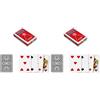 dal Negro 10074 - Genovesi Italia Carte da Gioco Regionali, Astuccio Rosso (Confezione da 2)