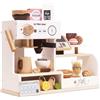 Le Toy Van Petit Jour - Macchina da caffè Barista in legno FSC, set da gioco per bambini 3+, 40,7 x 15 x 31,5 cm, con accessori per caffè shop, cassa e golosità