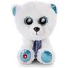 NICI Originale - Glubschis Benjie 15 cm - Peluche Orso Polare - Pupazzo Imbottito con Grandi Occhi Luccicanti - Animale Giocattolo per Gli Amanti dei Pupazzi, Bianco/Blu