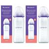 Lansinoh mOmma 77150 Biberon in Vetro con Tettarella, 240 ml (Confezione da 2)