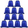 FEPITO 12 pcs Zaino con cordino da lacci Borse Zaino da tacco con lacci Borsa per cinturini da viaggio, blu
