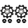Ham-Hash 2 pulegge del cambio per bicicletta, 11 denti, per mountain bike, in lega di alluminio, 43 mm, colore nero