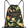 Generic Zaino con Coulisse Dream Means Flying Borsa con Coulisse Grande capacità Sportiva Zainetto Impermeabile Sacchetta Sportiva per Scuola Unisex Spiaggia