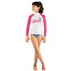 Cressi Rashguard Junior Maglia Protettiva in Tessuto Elastico con Protezione Solare UV (UPF) 50+, Rosa (Seahorse), M/3 (Taglia del Produttore:8-9 Anni)