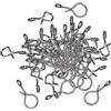 QUILSTM Moschettone per Pesca a Mosca, Versatile, Facile da Montare, Leggero, a sgancio rapido, connettore per Mosche, jig, Esche, Mosche, 5 Misure, sgancio rapido, Argento, S