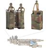 Generic Set Di Porta Caricatori Tattico Singolo Da 5,56 E Doppio For Pistola MOLLE Porta Caricatore For Gilet Da Cintura, Tiro A Segno, Caccia, Softair, Allenamento All'aperto(Bcp)