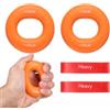YELARXI Anello in silicone con fascia di estensione per le dita, kit per allenare avambracci, 22,7-27,2 kg, 4 pezzi, arancione/rosso, per atleti, arrampicata, allenamento)