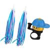 Kaeltsyn Campanelli per bici con stelle filanti colorate suono forte facile installazione accessori per biciclette per bambini accessorio
