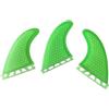 Generico Set di 3 Pinne Tri, for tavola da Surf for Sport Acquatici(Green)