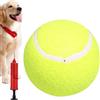 Generico Palla da tennis grande, giocattolo per cani con palla da tennis grande | Palline da oversize per cani di grandi dimensioni | Palloni da gioco per bambini con pompa e ago, giocattoli con palline