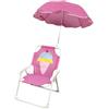 harayaa Sedia da Campeggio per Bambini Portatile con ombrellone, Sedia da Spiaggia, Sedia Pieghevole all'aperto, Gelato