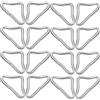 HEANUJJ 25 Pezzi Anelli Triangolari in Acciaio per Rete Trampolino, Fibbie Portatili Resistenti Struttura Robusta, Accessori per attività All'aperto su Tessuto
