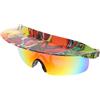 Luxshiny Occhiali da Sole Uomo e Donna per Bicicletta Grande Montatura in Plastica Design a Visiera Originale Comodi da Indossare per Sport All'aperto