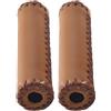 ReachMall Manopole per manubrio in pelle vintage, antiscivolo, ammortizzanti, per bici da strada, mountain bike, 120 mm, marrone