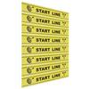 Tofficu Segnalino da Pavimento 1 Foglio Giallo per Gioco di Freccette, Accessorio per Giochi Traccia di Lancio in Pvc, Marcatura Resistente per Migliorare Gameplay