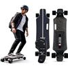 aigahealzhou Longboard Skate Skateboard Elettrico con Display LCD, Dual Drive, Deck 83×21 cm, 4 Modalità di Guida, Frenata Regolabile, Ruote PU per Campus, Strade Lisce, Parchi e Tempo Libero Quotidiano A30km