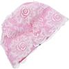 POPETPOP Cuffia da Nuoto Colore Rosa per Donne e Ragazze in Pu e Pizzo Fashion Protegge i Chioma Dai Prodotti Chimici Cappello Piscina